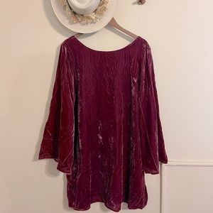 NWT: Modcloth Crushed Velvet Scoop Back Dress